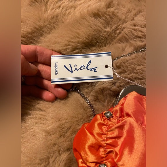 Viola tangerine orange silky purse - Picture 4 of 6